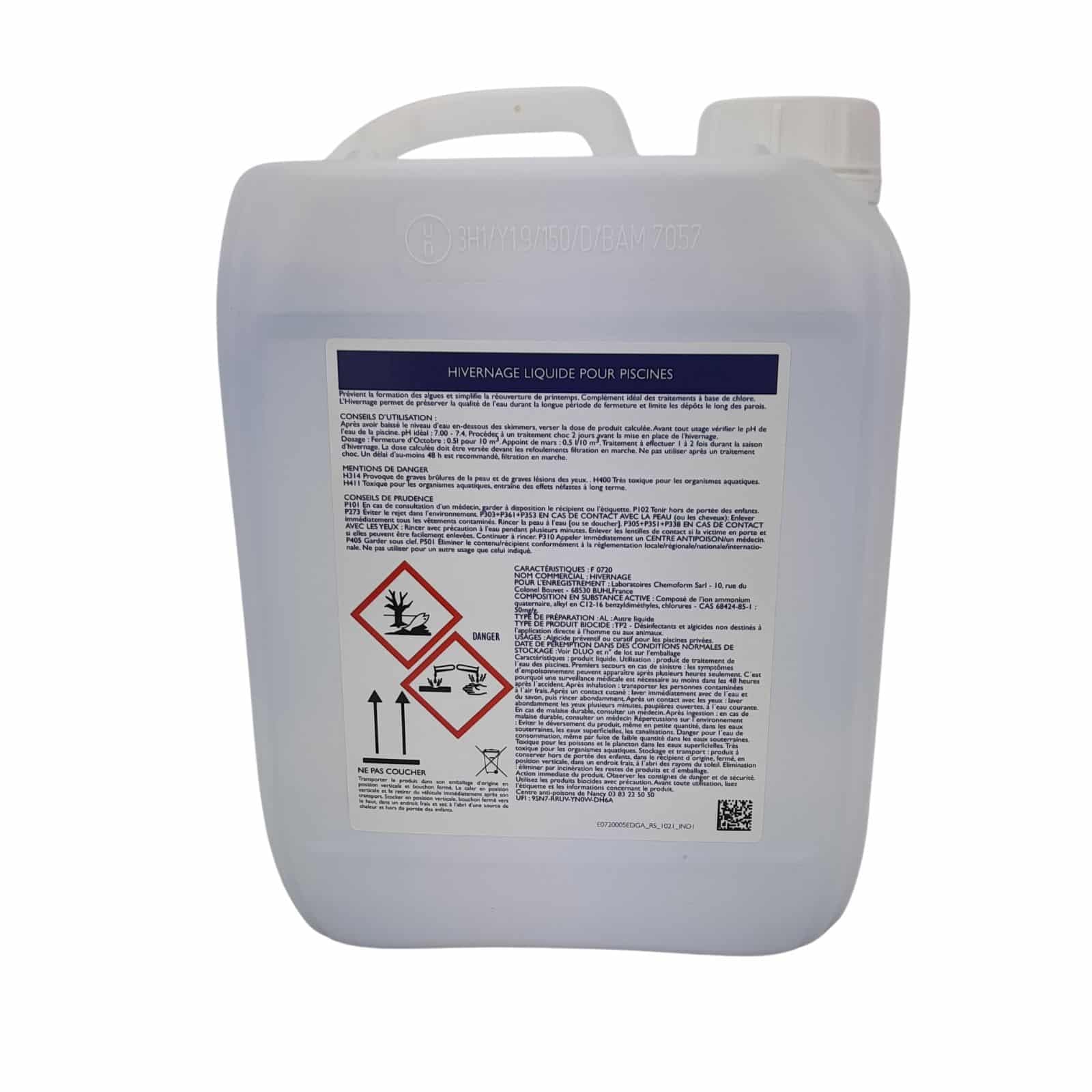 Produit Hivernage Piscine - Anti Algues - Anti Dépôts - Bidon 5 litres - Gamme Access