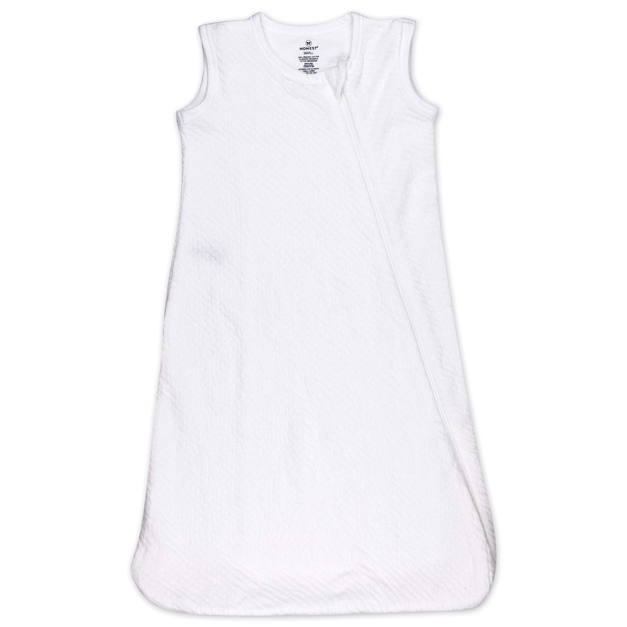HonestBaby Manta para bebé de algodón orgánico, color blanco brillante, tamaño mediano