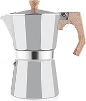 Vista 15 de wedrink Cafetera de Espresso para Estufa 3 Tazas Olla Moka Cafetera de Café Cubana Cafetera para Estufa Moka Espresso Italiano (150ml/5.1 fl oz)