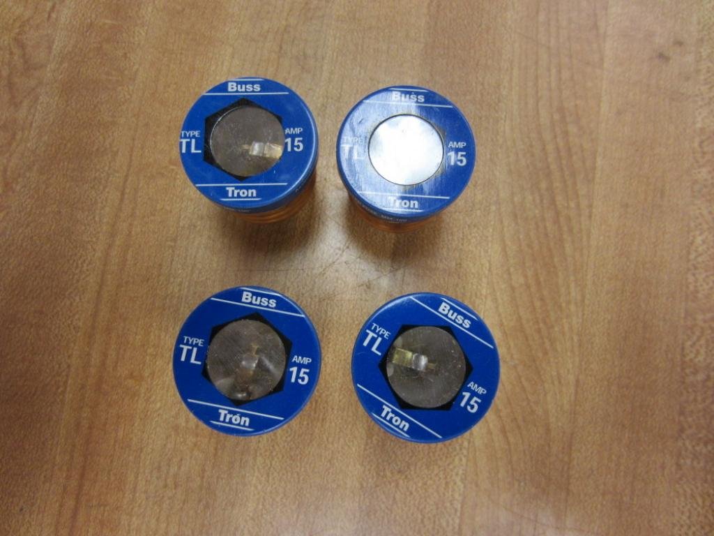 Cooper BUSSMANN S-15 4 Pack, 15A Type S Plug Fuse, Non Tamp, Time Delay Fustat, Boxed, Pack of 1