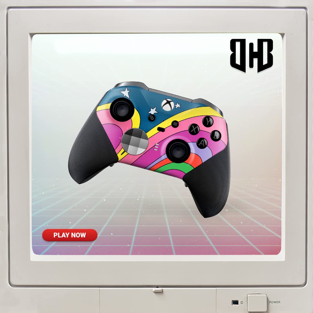 BCB Controller Customised for Elite Controller Wireless. Original Elite Series 2 Controller Compatible with Xbox One / Series X & S Remote Control. Customized with Water Transfer Printing (Not a Skin)