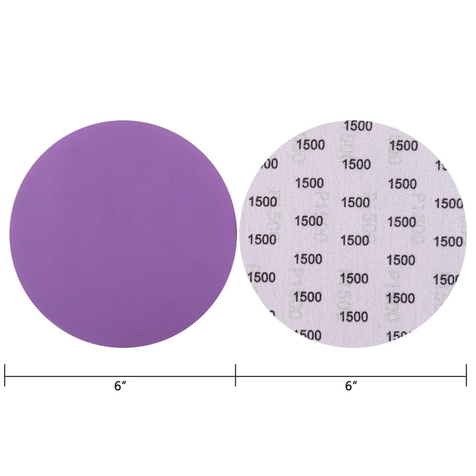 Dischi abrasivi Carta vetrata a grana 60-10000 da 6 pollici con gancio e anello 150 mm(10000 Grits,50 Pieces)