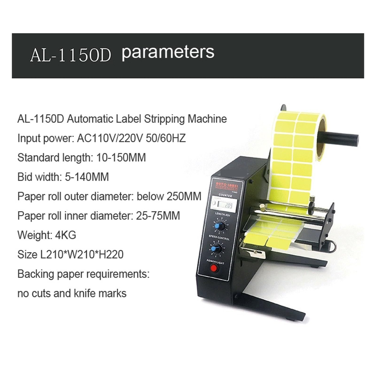 Automatyczne urządzenie do dozowania etykiet 140 mm automatyczna maszyna do oddzielania naklejek Automatyczna maszyna do liczenia etykiet,Główny
