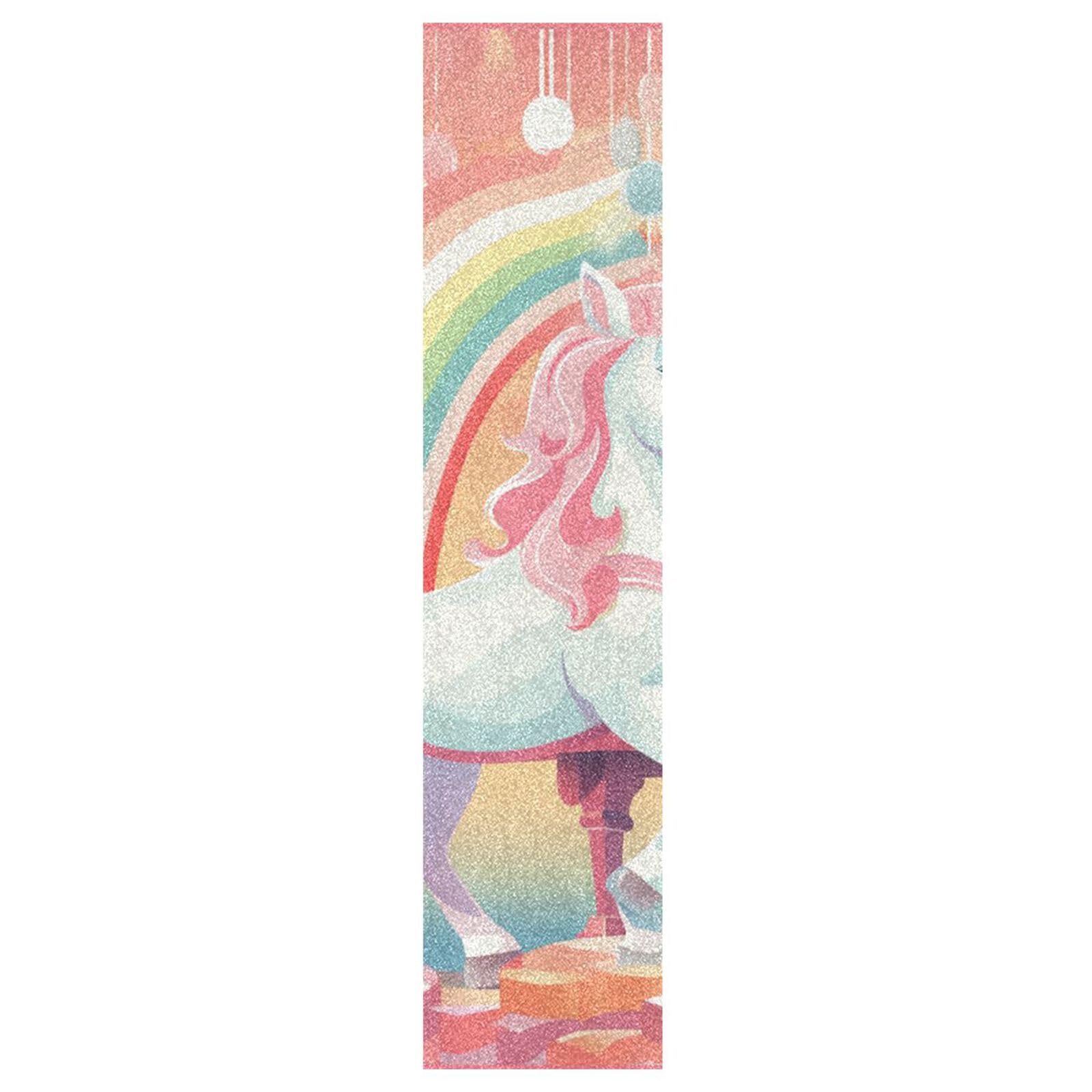KAAVIYO Cute Rainbow Unicorn Skateboard Grip Tape Sheets Creative Longboard Waterproof Griptapes for Youth Boys Girls Kids Men No Bubble Free Easy to Apply(1Pcs)