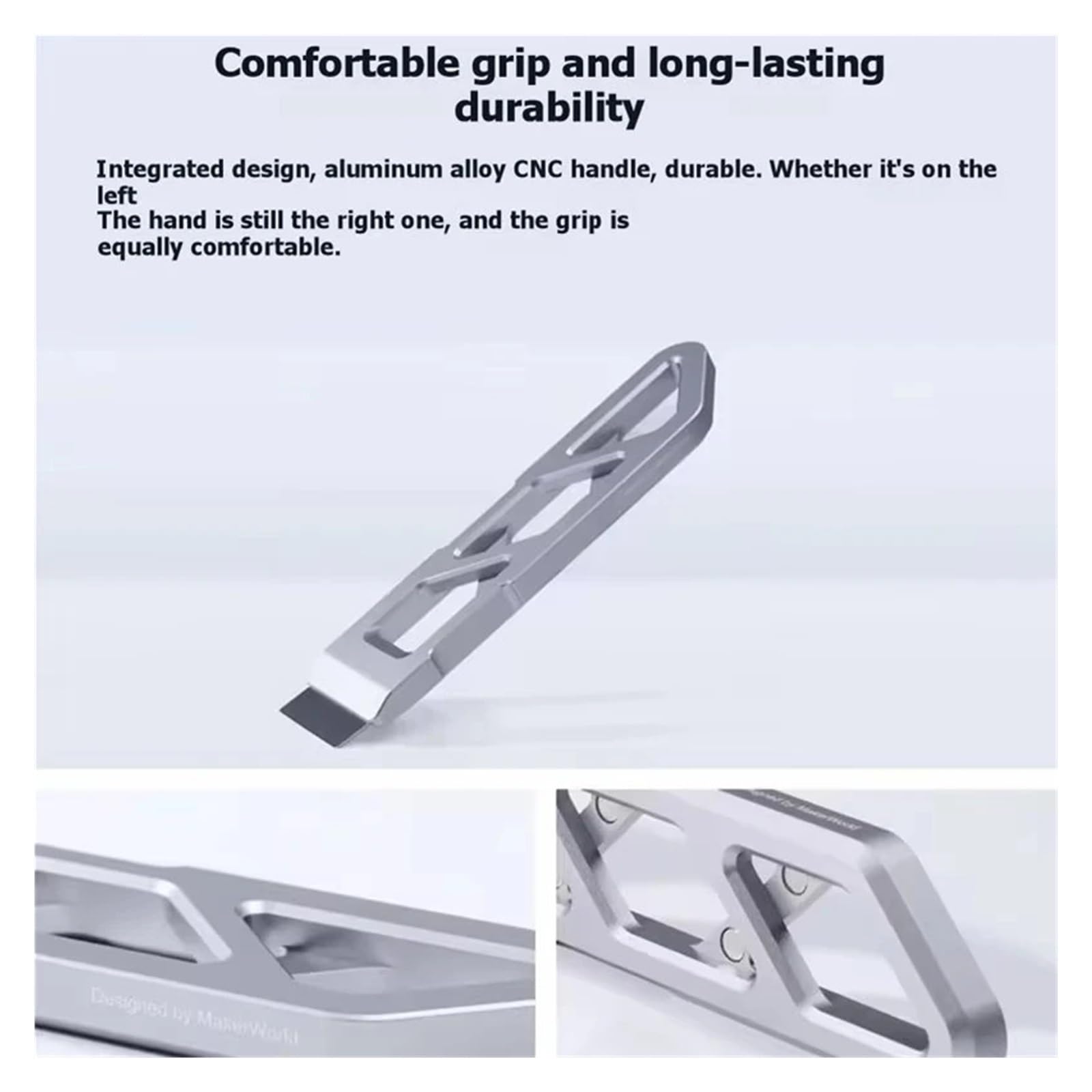 Magnetic Alloy Scraper Mag-Alloy Print Bed Tool | Strong magnet, flexible blade, safe bed release, no scratch, easy grip(Black)