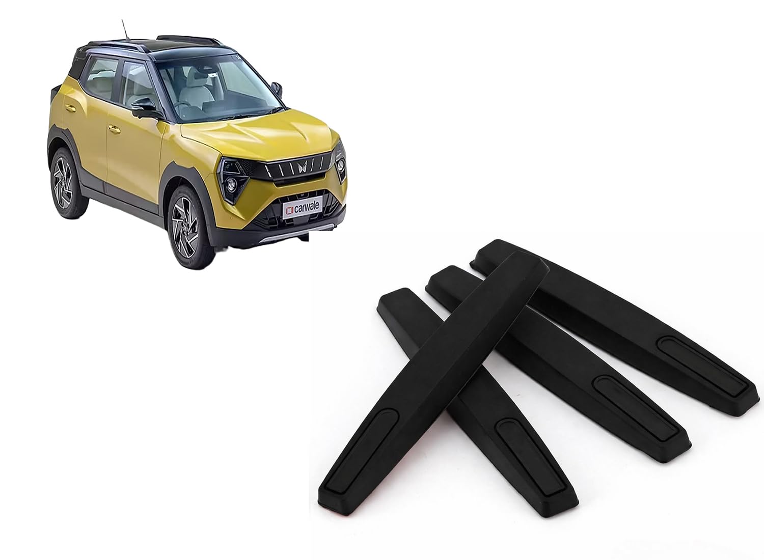 Car Accessories Rubber Strip Seal Protector Car Door Guards Compatible with Mahindra XUV 3XO Accessories All (Black) (16 ft/5 m)