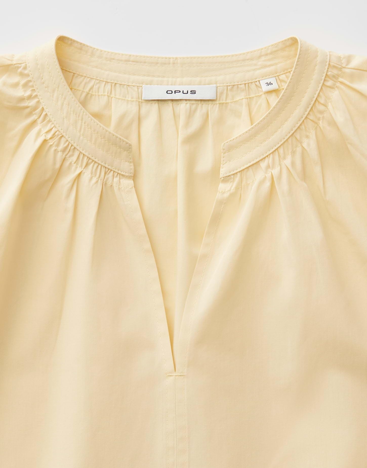 OPUS Damen Kurzarmbluse | Shirtbluse aus leichtem Cotton Voile Regular Fit