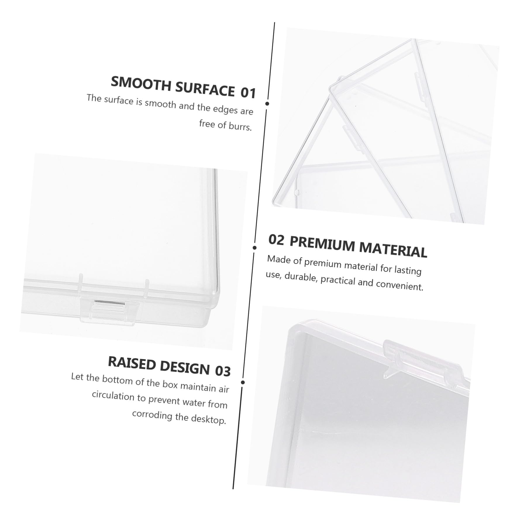 HOMSFOU 1ensemble Boîte De Rangement Multi-usage Pour Photos Et Fournitures Organisateur Transparent Avec Compartiments Pour Souvenirs Et Artisanales