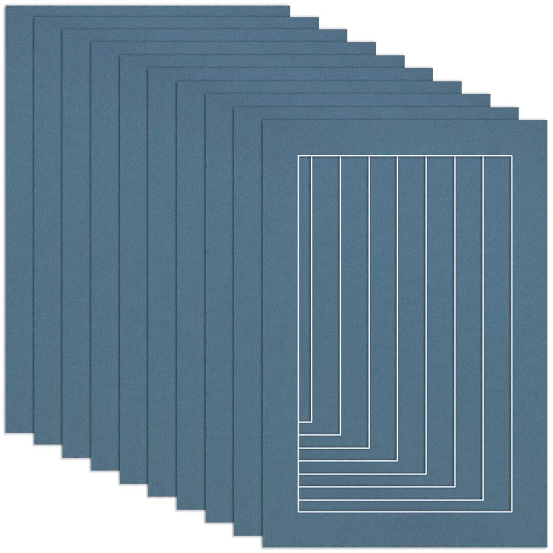 Procut Global 6x4" Pompadour Picture Mounts to Fit 5x3" Aperture - Precision Cut Cardboard Photo Mount - Ideal for Frames, Prints, Artwork & Certificates - Sizes & Colours Available - 10 Pack