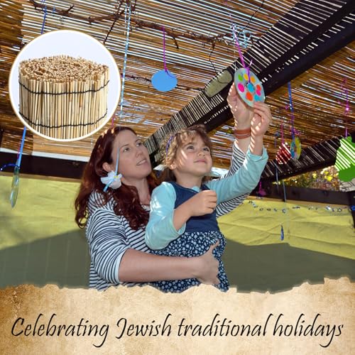 8x10 ft Bamboo Mat for Sukkah Kit, 2 Pcs 4x10 ft Privacy Fence Natural Reed by Maasechs - Used condition - Image 5