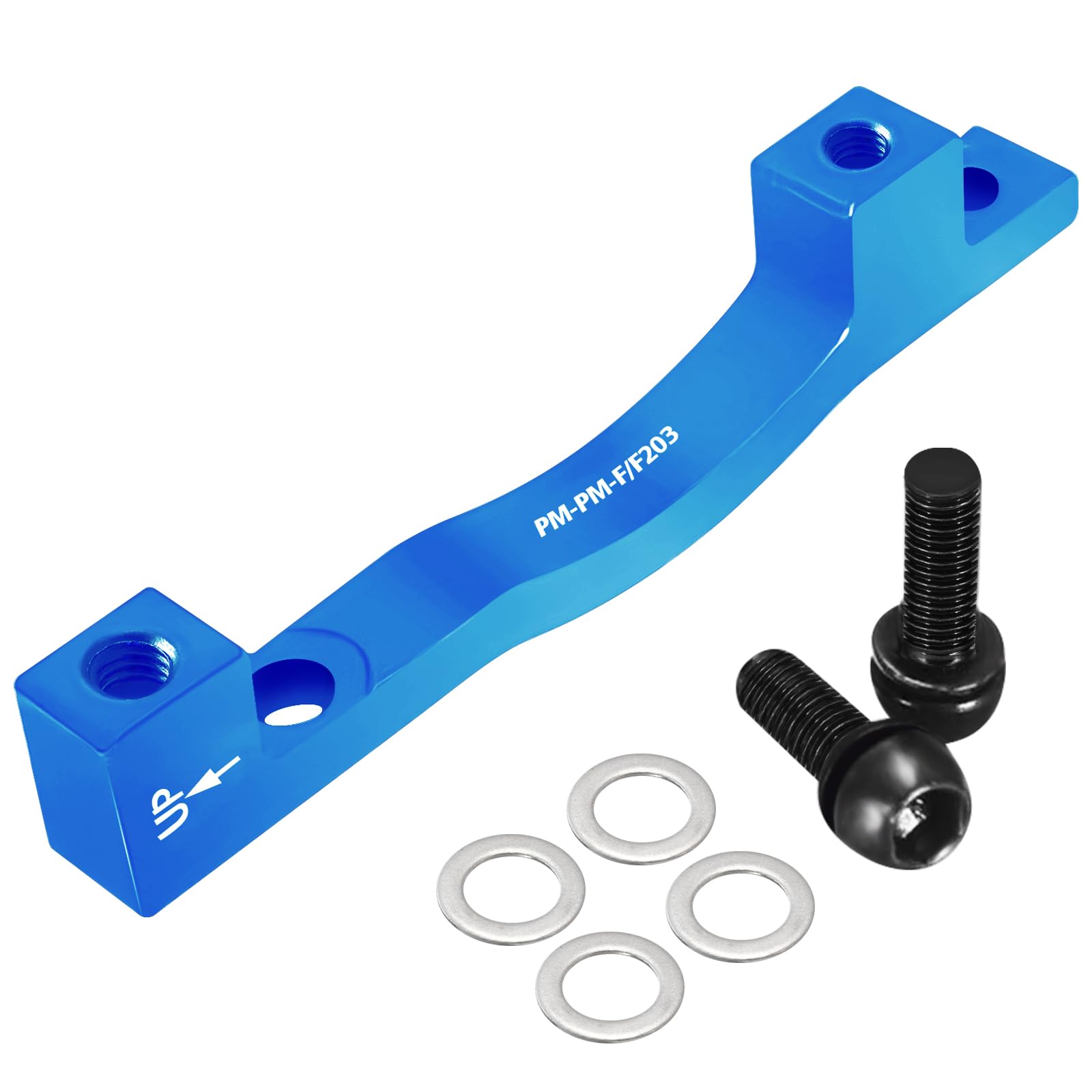 BUCKLOS PM/is Front Rear 180/203mm Disc Brake Caliper Mount Adapter Gear Parts Accessories, CNC Machined Aluminum Alloy Rotor Adapter with Bolts