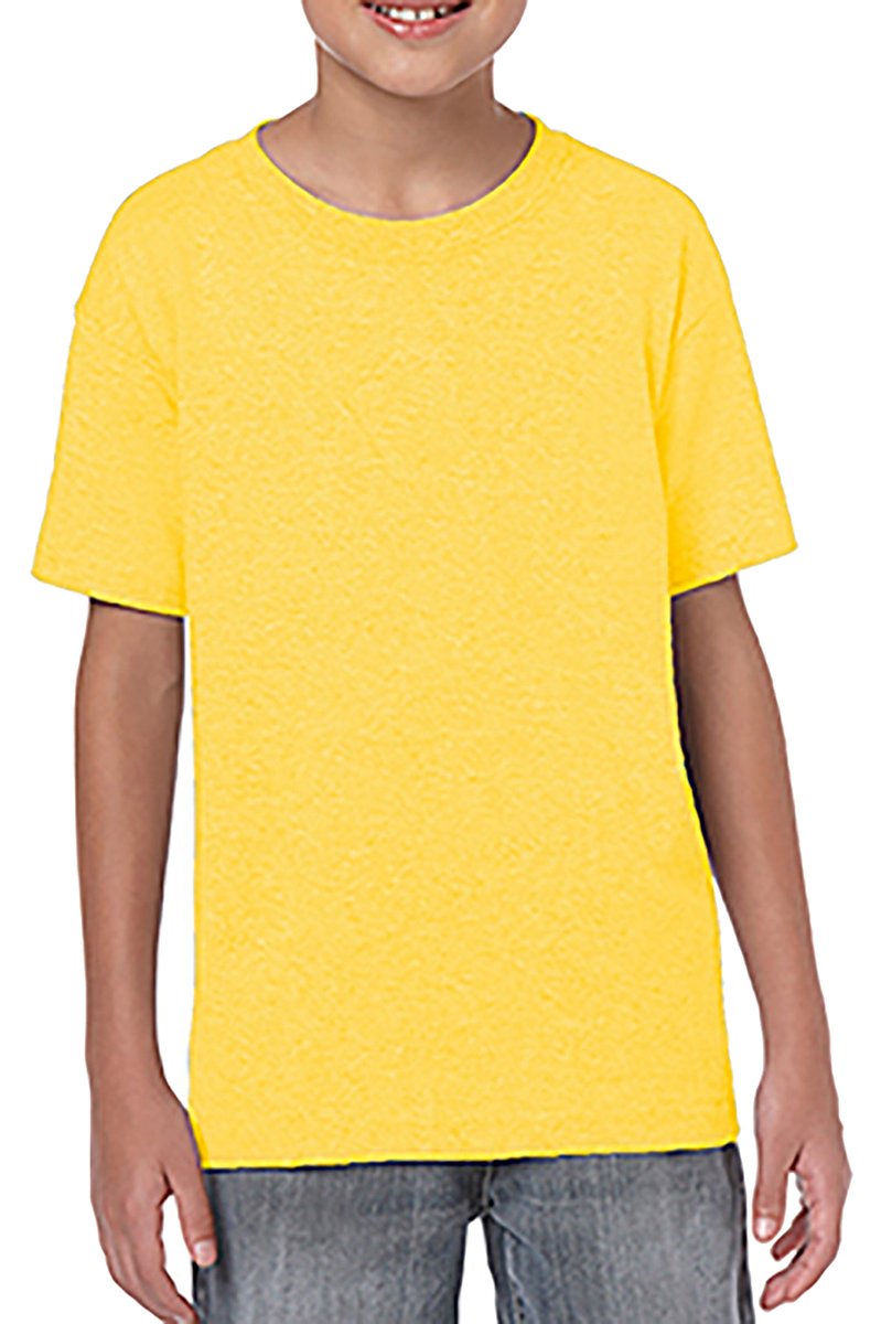 Gildan Children's Soft Style T-Shirt (M) Yellow - Daisy