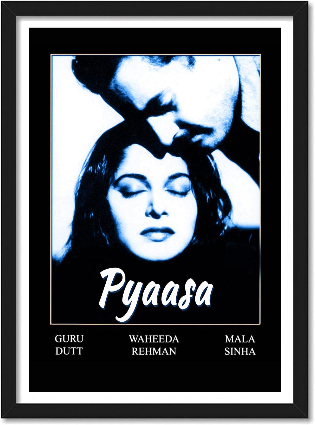 Good Hope Guru Dutt Pyaasa Acrylic Glass Framed Poster -10 X 13 Inch (Multicolor)