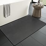 MontVoo Tapis de bain Rug pour salle de bains Tapis de salle de bain Antidérapant Absorbant Quick Dry Tapis de douche Tapis de baignoire au sol en face de la baignoire Toilette Mat Darkgrey 40x60CM