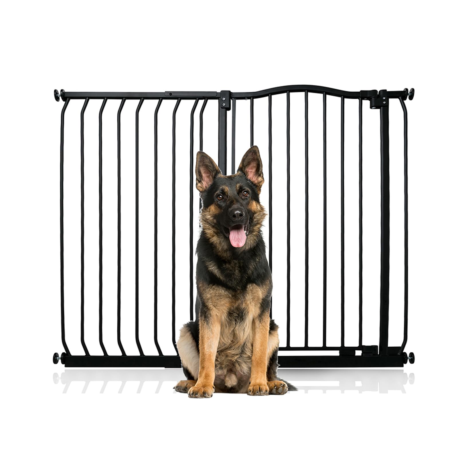 Bettacare Curved Top Dog Gate, 161cm - 170cm, Matt Black, Pressure Fit Pet Gate for Puppy and Dog, Easy Installation — view 41
