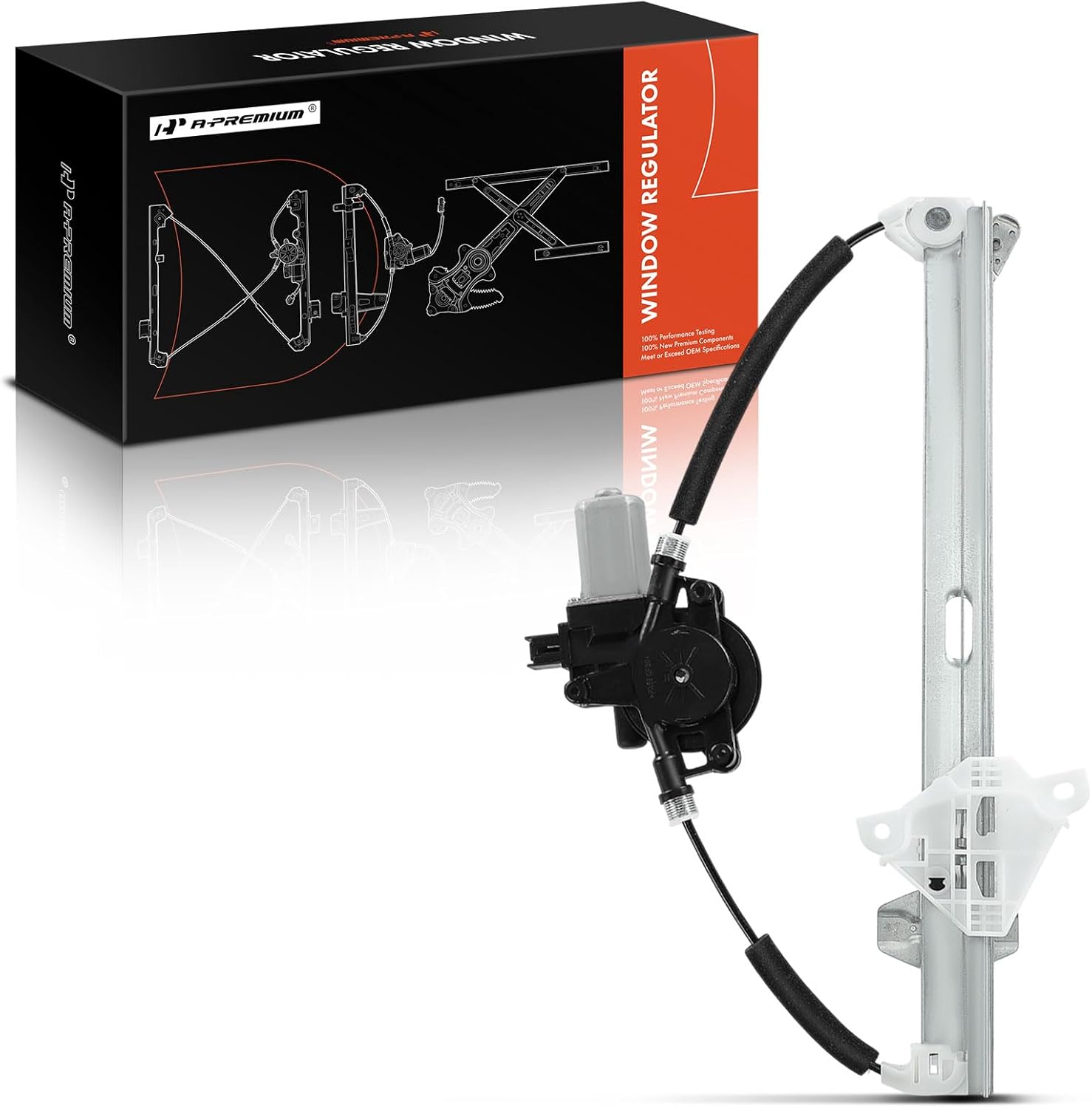 A-Premium Front Left Driver Side Electric Power Window Regulator with Motor Compatible with Mazda 3, 3 Sport, 2014 2015 2016 2017 2018