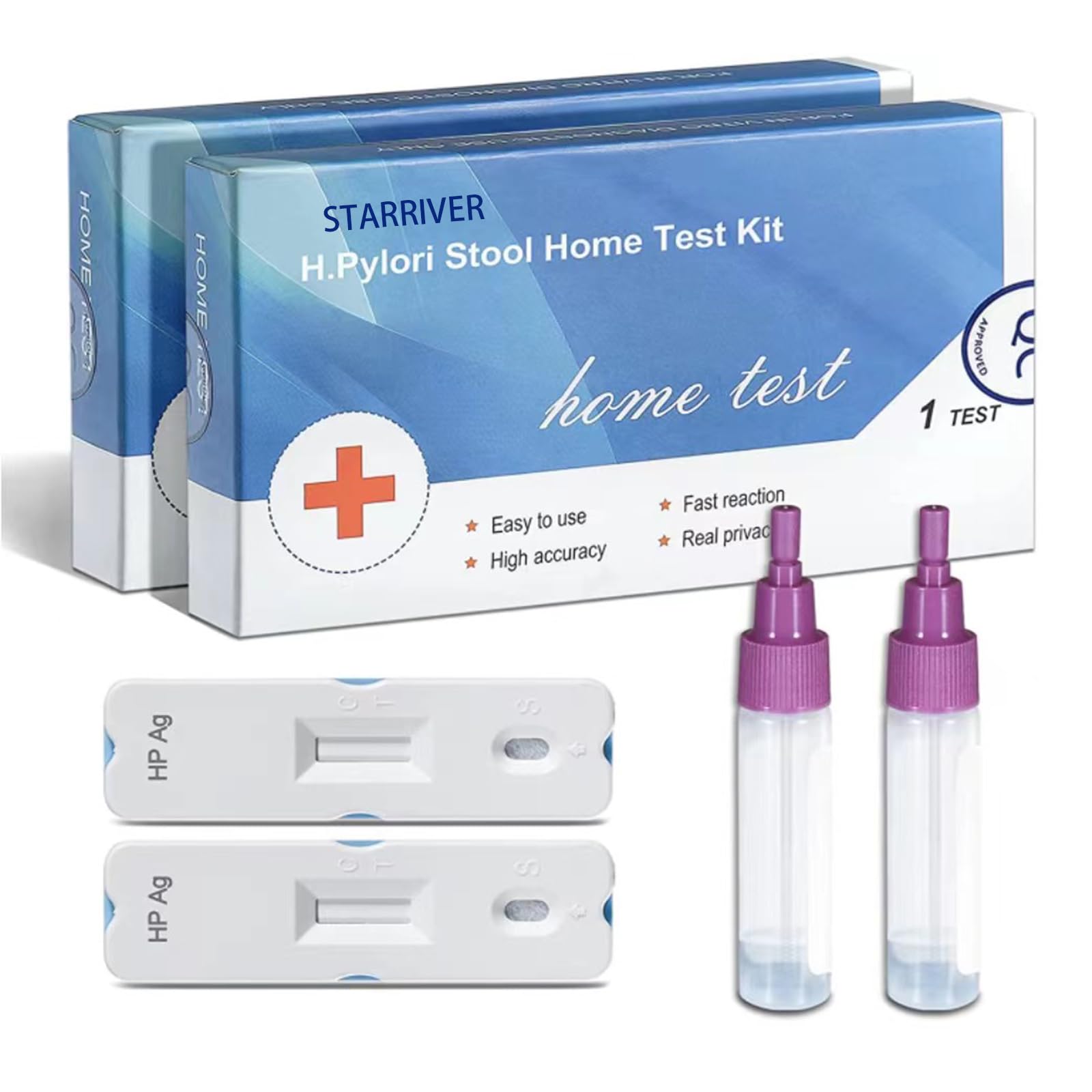 Buy STARRIVER 2 Test H Pylori Test Kit, Helicobacter Pylori Home Stool Test Kits, h. Pylori