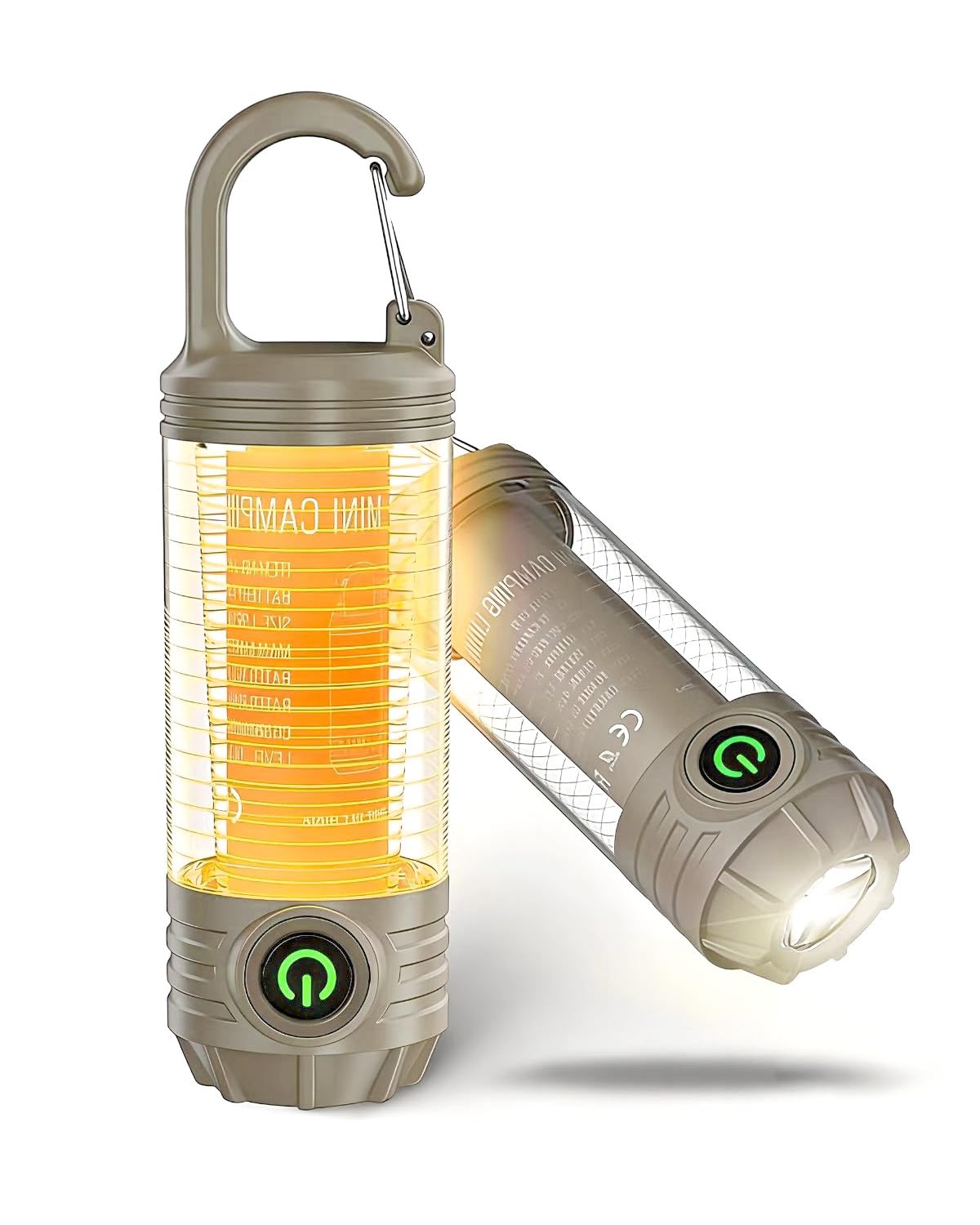 LED Camping Lantern with 1500LM & 3-in-1 Light for Outdoor (Gray)