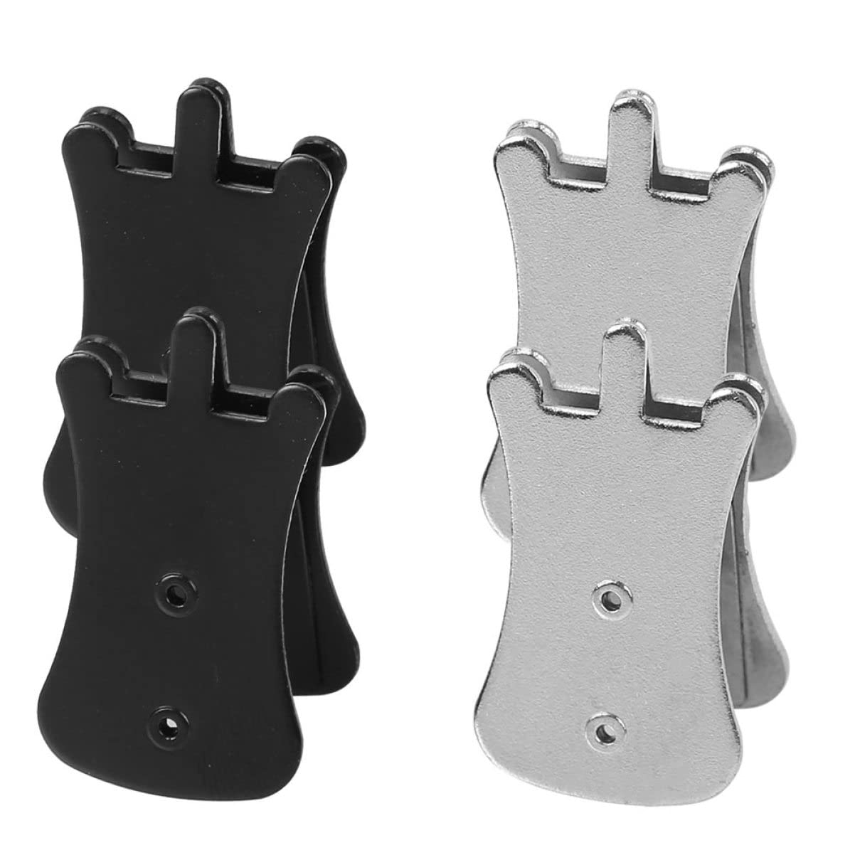 Yardwe 4 Pcs Erhu Mute Clips Durable Sound Reduction Accessories for Volume Control Easy to Install for Erhu Practice and Performance