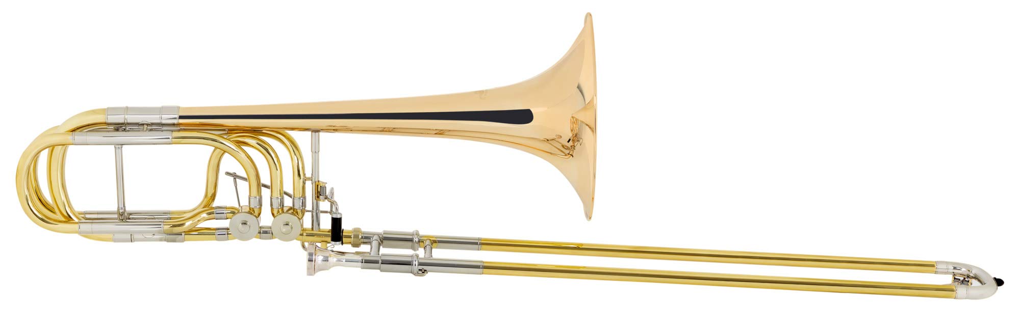 BP-18GL Bassposaune Goldmessing Bb/F/Gb/D mit Leichtkoffer | Goldmessing-Schallstück, Bb/F/Gb/D, Inline-Drehventile, Mundstück, Leichtkoffer