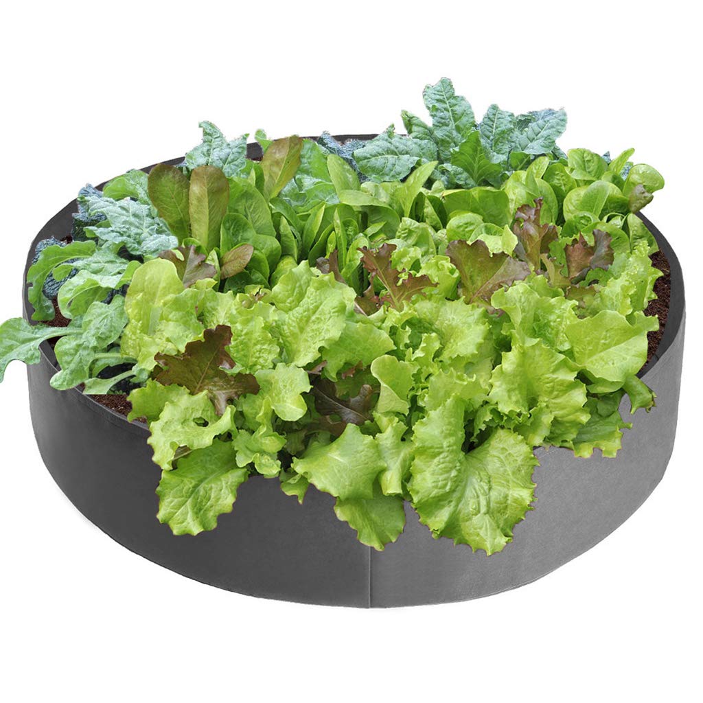 Lot de 5 sacs de plantation surélevés, 80 x 30 cm, gris