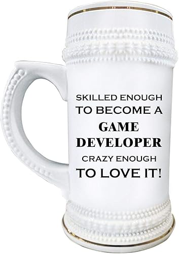 Miniatura 1 de Gifts Idea for Skilled Game Developer Designer Beer Stein Mug 22oz Ceramic Novelty Drinkware - Video Gaming Design Dev Team Development Funny Cute