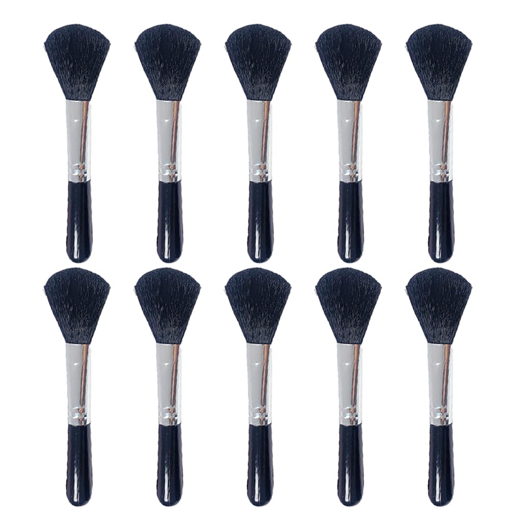 HugeDE 10 Pcs Small Anti Static Cleanning Brushes Electronics Computer Keyboard Laptop Cleaning Brush Nail Art Dust Brush with Plastic Round Handle