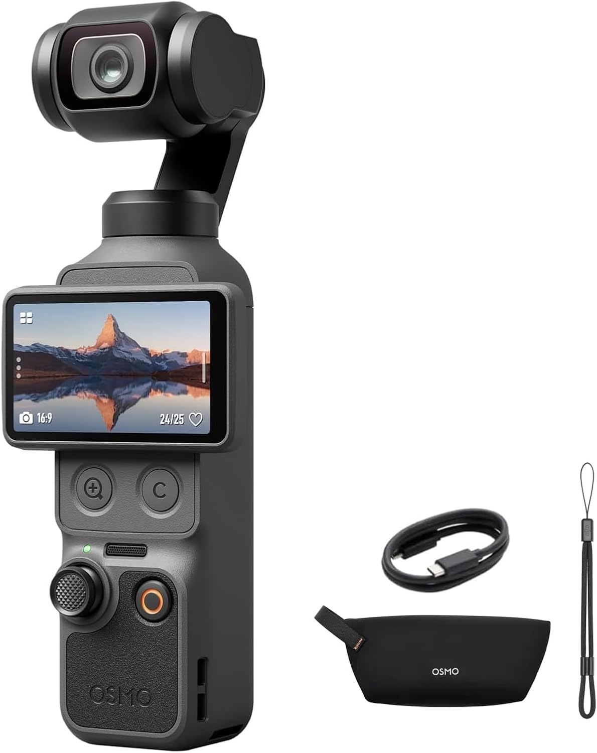DJI Pack Esencial Osmo Pocket 4 Bundle, cámara para videovlogs de Bolsillo con estabilizador, 1″ CMOS y 4K/240 fps, estabilización de 3 Ejes (Combinación Esencial)