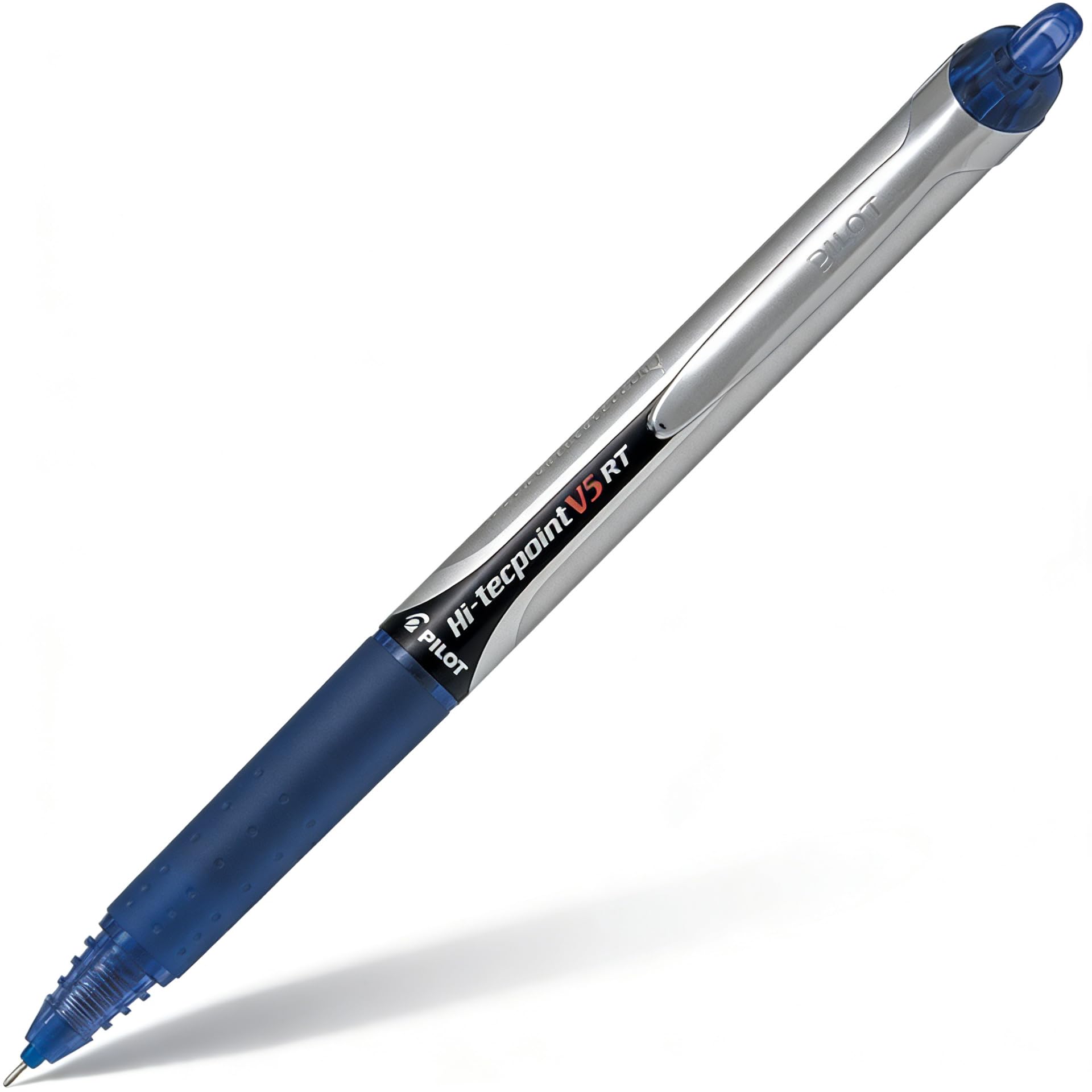 Pilot V5 RT Hi-Tecpoint Retractable Liquid Ink Rollerball Pen 0.5mm Pack of 6 (Blue)