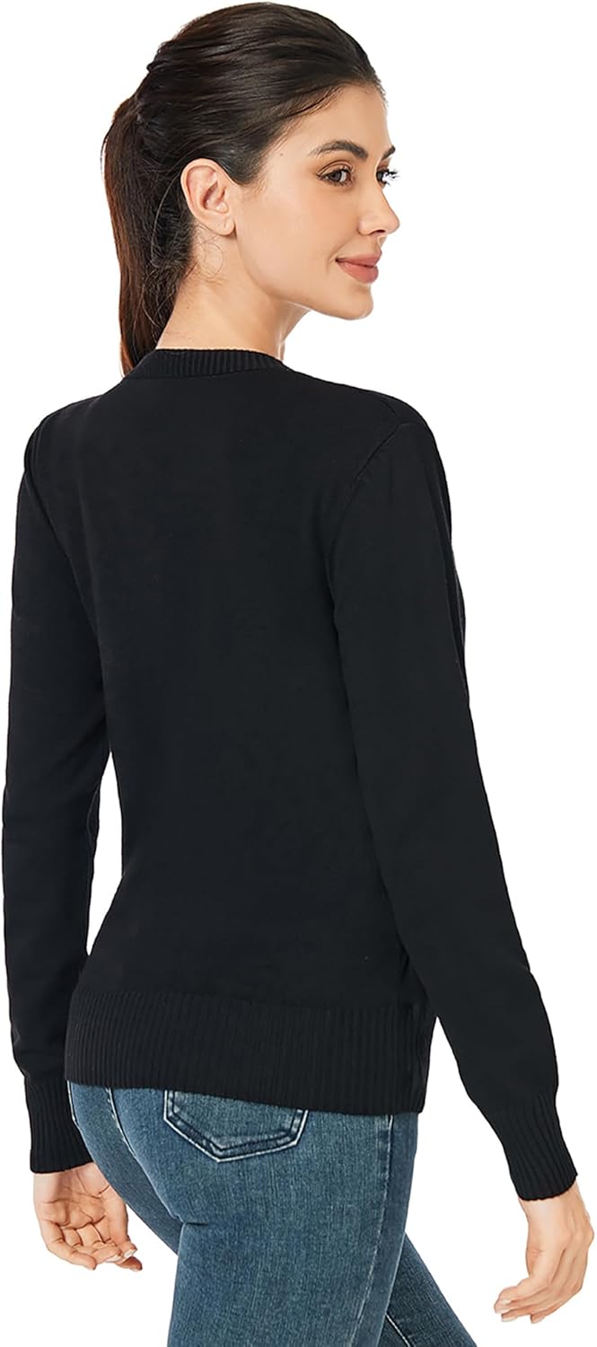 AmélieBoutik Women Casual V Neck Cable Knit Ribbed Long Sleeve Loose Cardigan Sweater Top - Image 4