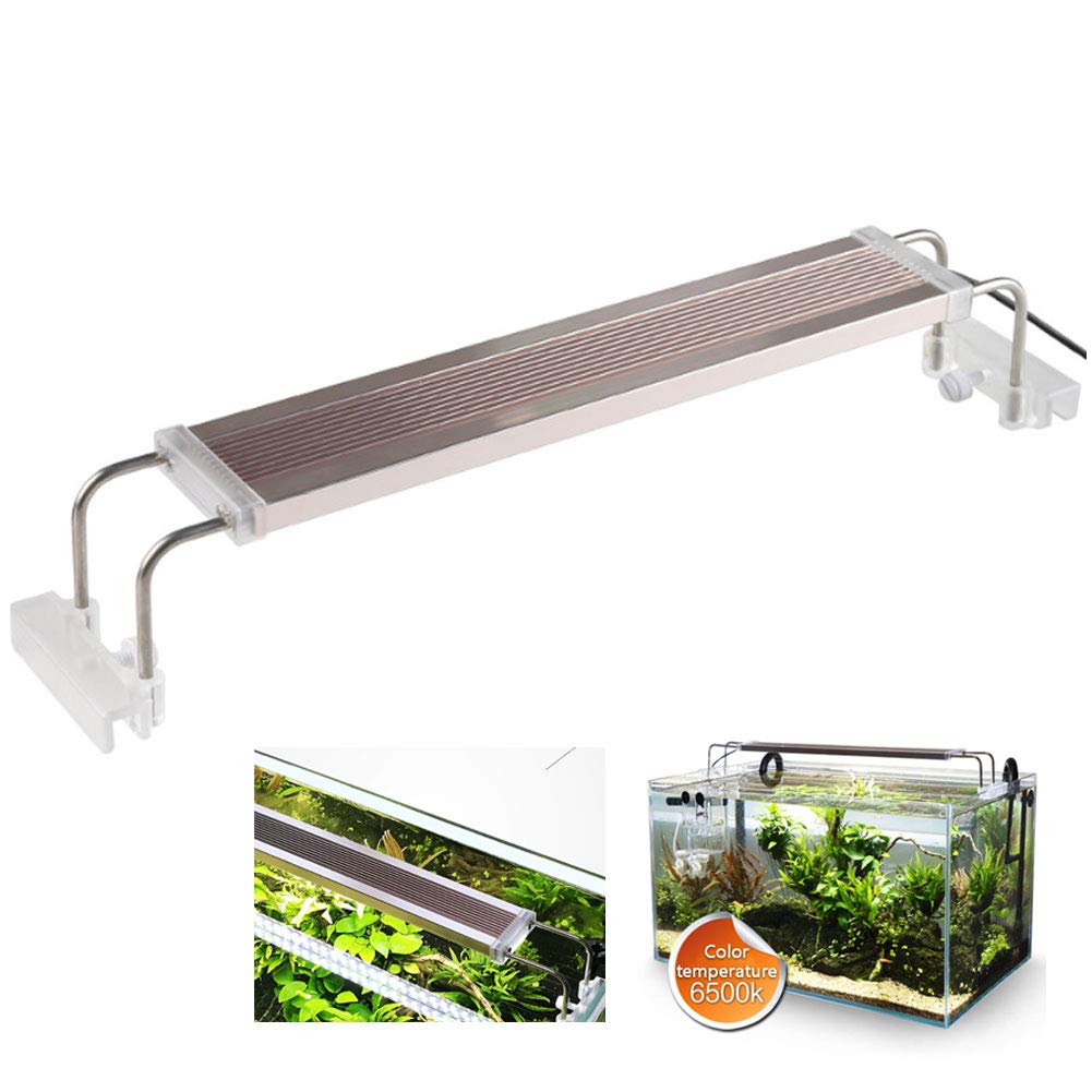 NANANA Eclairage Aquarium Rampe LED Aquarium Imperméable Extensible, Éclairage Lampe Support Support Poisson Réservoir d'eau Lampe, Support Rétractable[Plusieurs Tailles],500c