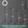 UBeesize Anillo de Luz LED Plegable de 14'' con Trípode de 62'', Luz Selfie para Grabación de Video, Transmisión en Vivo, TikTok y YouTube, Compatible con iPhone y Android (Negro) 6