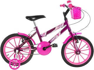 Bicicleta Reforçada Infantil Juvenil Bicicleta Ultra Bikes Kids Unicorn Aro 16 Lilás/Feminina Rosa