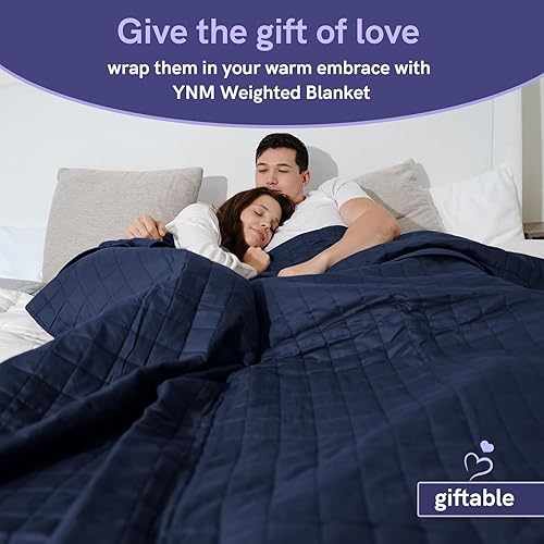 Miniatura 8 de YnM - Manta con peso para adultos, algodón pesado, perlas de vidrio refrescantes para usar todo el año, para persona de 190 libras, tamaño Queen,60