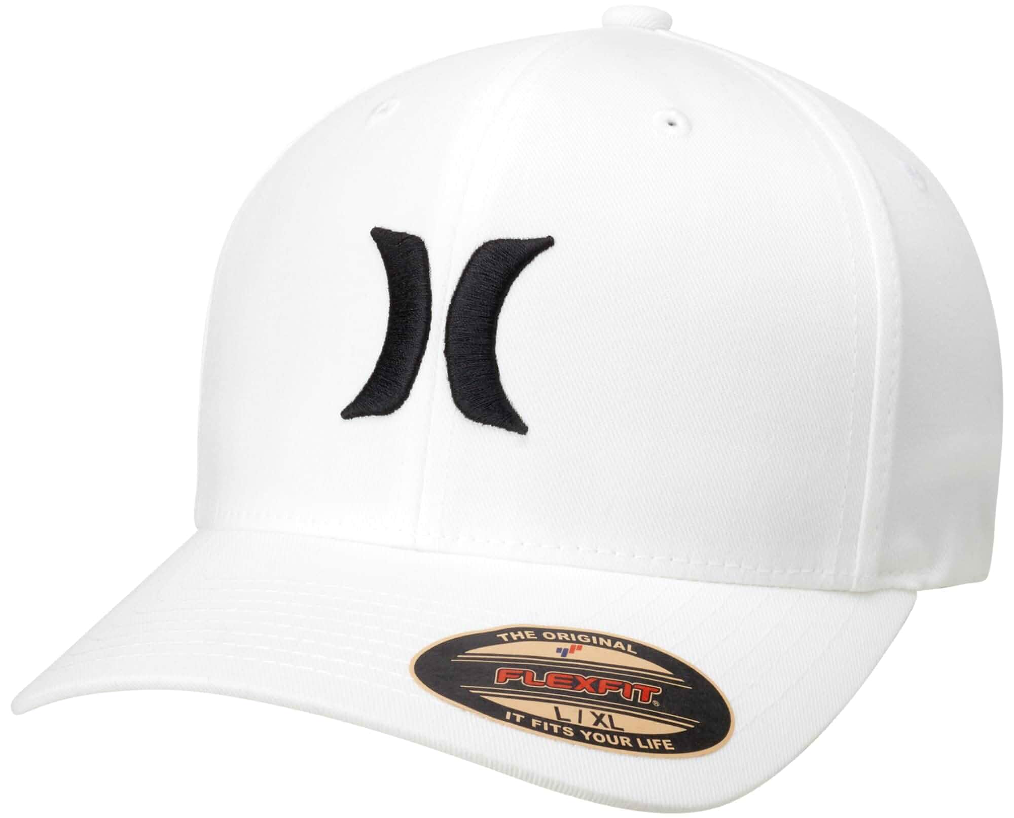 HurleyMens Textured Fitted Baseball Cap, Moisture Wicking, Curved Brim Interior Sweatband Keeps You Dry and Cool, Structured Shape Holds Its Form, Subtle Texture with Front Embroidery