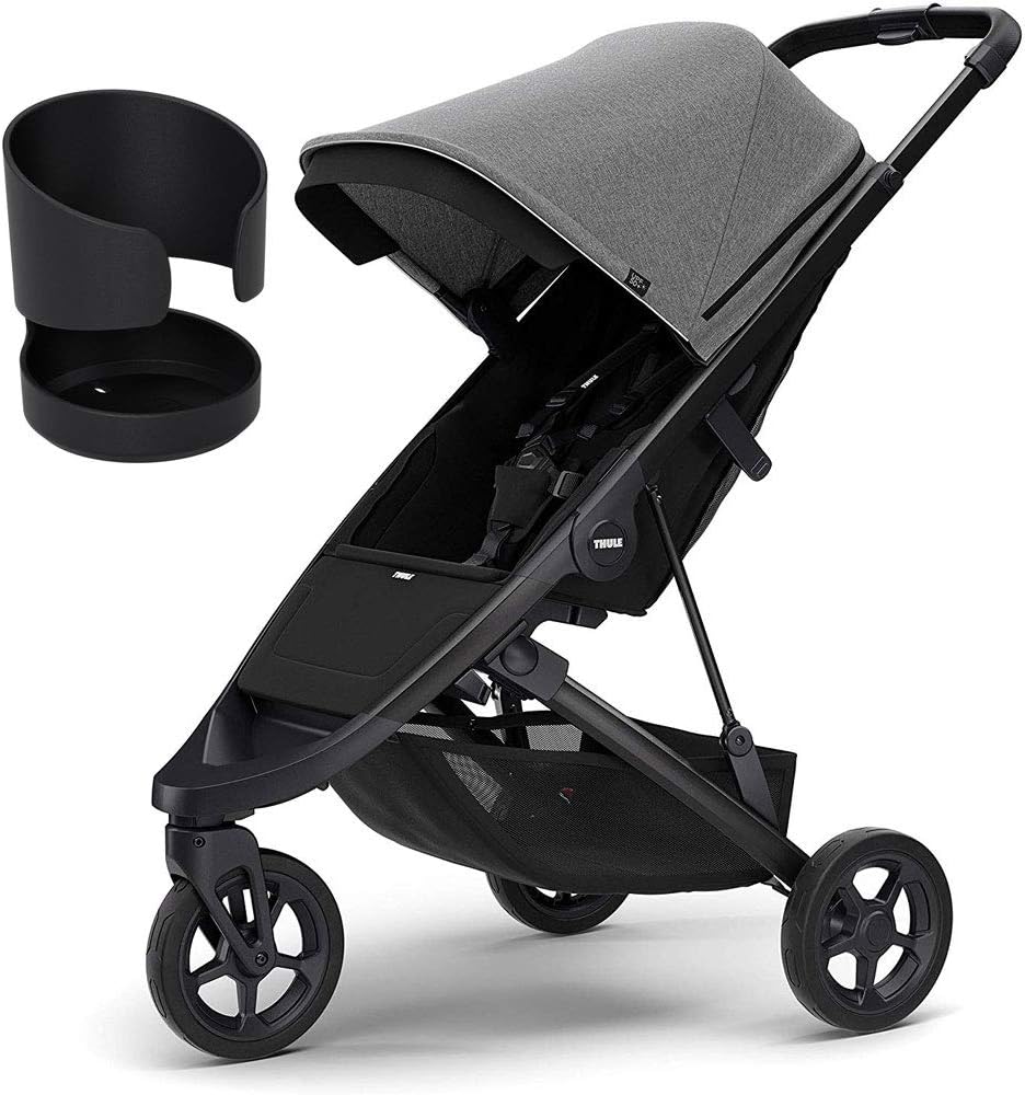 Thule Spring Stroller - Grey Melange with Cup Holder