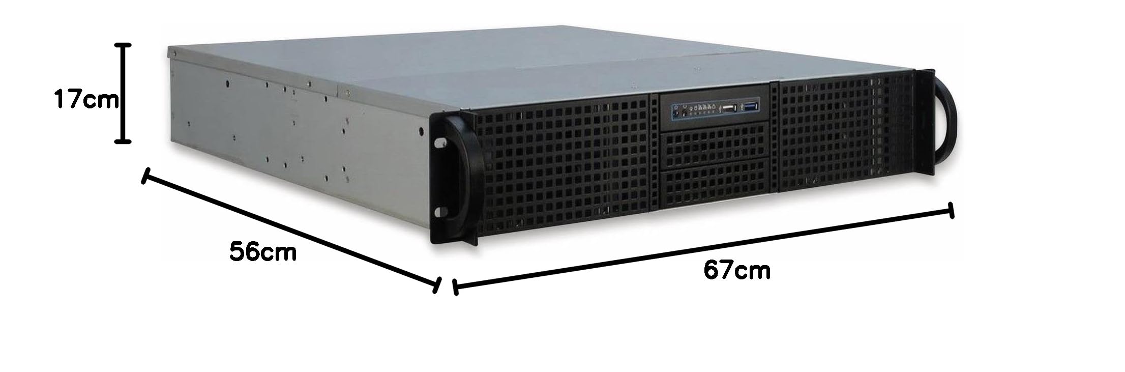 InteR-Tech Ipc 2U-20248 Supporto Nero (inteR-Tech Ipc 2U-20248 - RacK-Monterb)