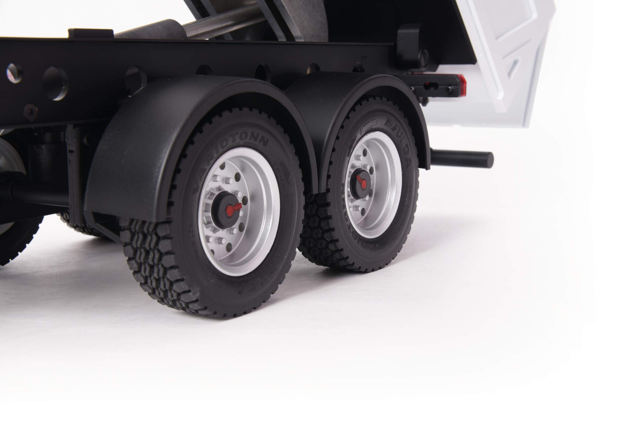 Carson Modellsport 500907425 Remolque de 2 Ejes con Centro de inclinación 1:14 - Montaje de Modelo de camión RC Compatible con Tamiya, Accesorios a Escala 1:14