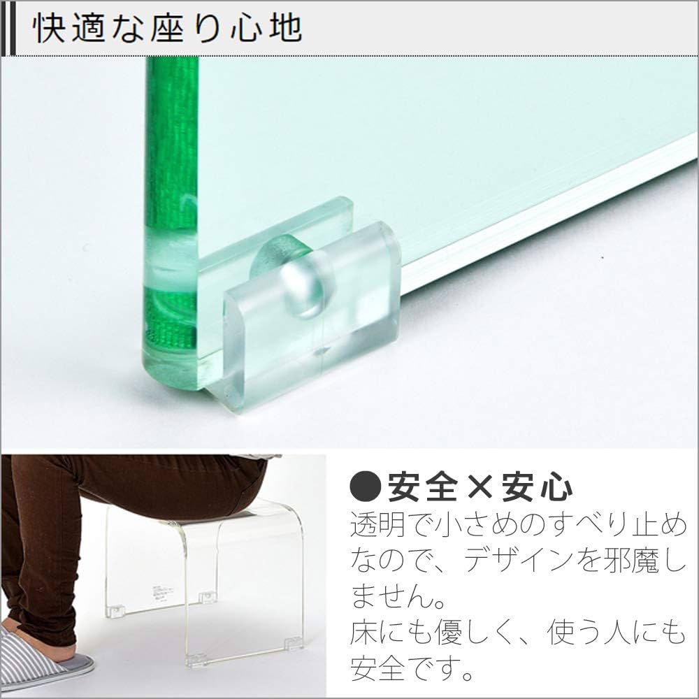 バスチェア　風呂椅子　風呂イス　アクリル　高さ35cm クリアラベンダーKuai Amazon｜Kuai アクリル バスチェア 風呂 椅子 高さ35cm Lサイズ