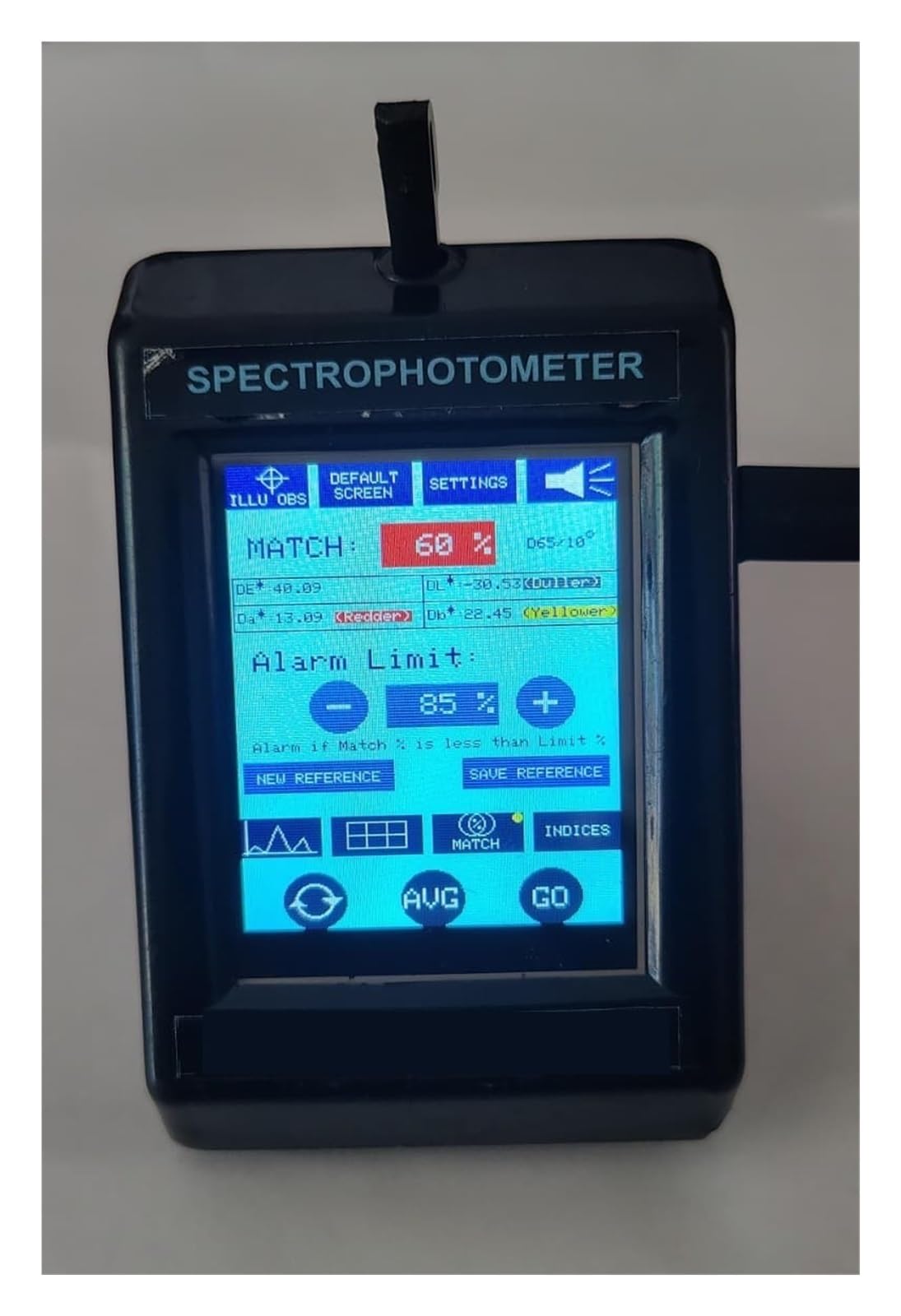 Handheld-Labor-Farbspektrophotometer, 28 Mm Großer Sichtbereich, Weißgrad-Tester Für Papier, Textil, Kunststoff, Keramik, Farbleser,Hochpräzise