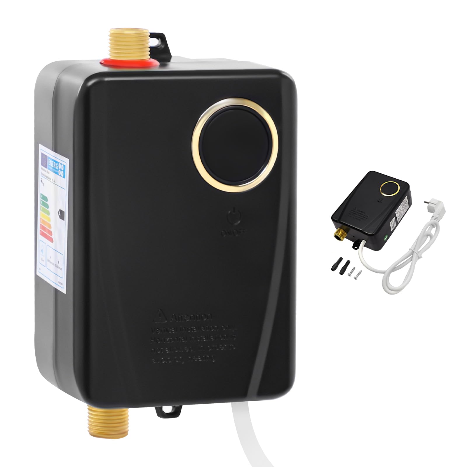 Elektryczny podgrzewacz wody 3500 W, mały podgrzewacz wody, wiszący na ścianie, elektryczny podgrzewacz wody 220 V, elektroniczny podgrzewacz wody