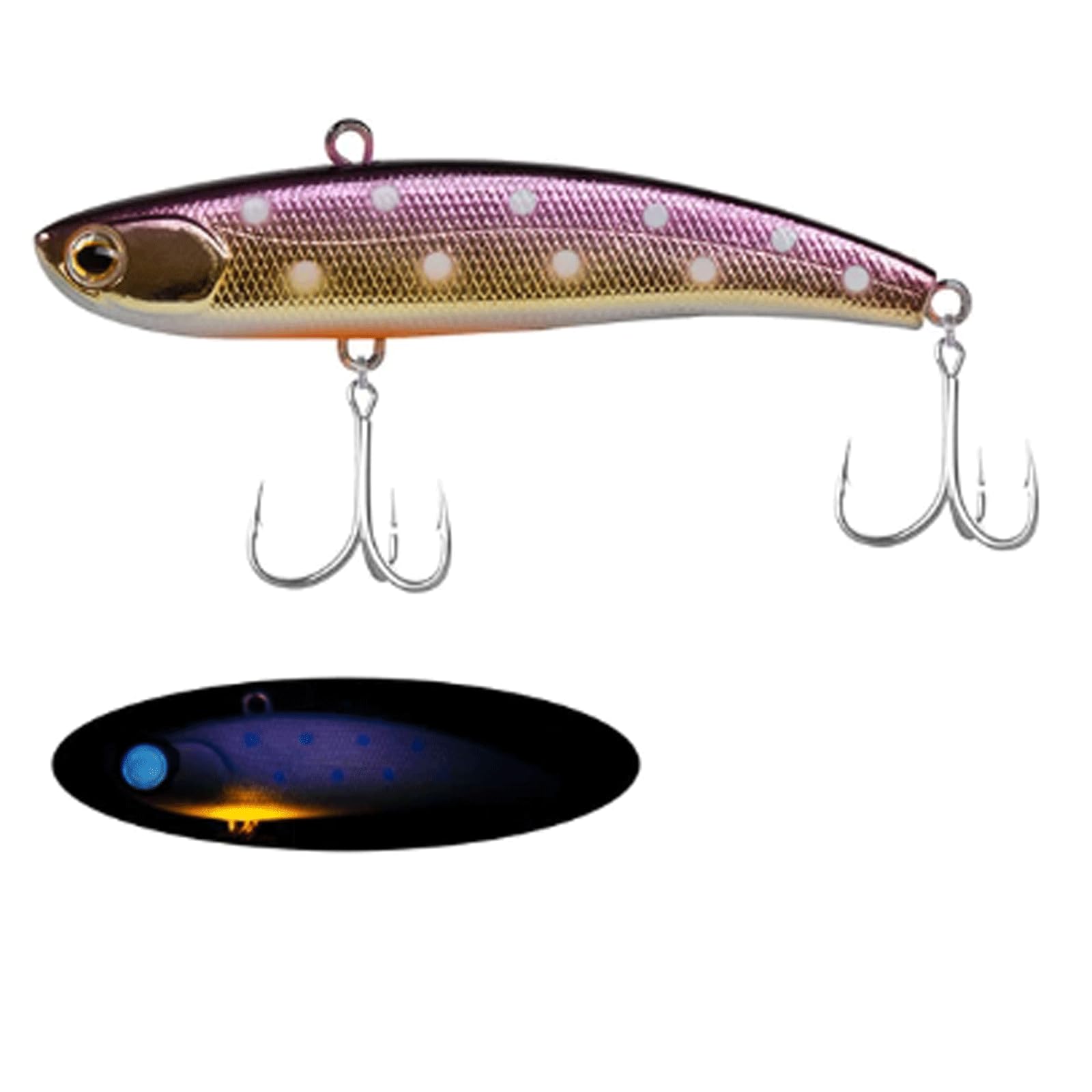 IvyLoutish Fishing Lure Bait 80mm 17g Sinking Artificial Vibration Bait Fishing Bait Long Casting Hard Bait for Bass Pike Fishing Tackle Fishing Tackle