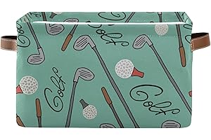 Sport Ball Golf Storage Basket Bins with Handles, Collapsible Storage Cubes Organizer