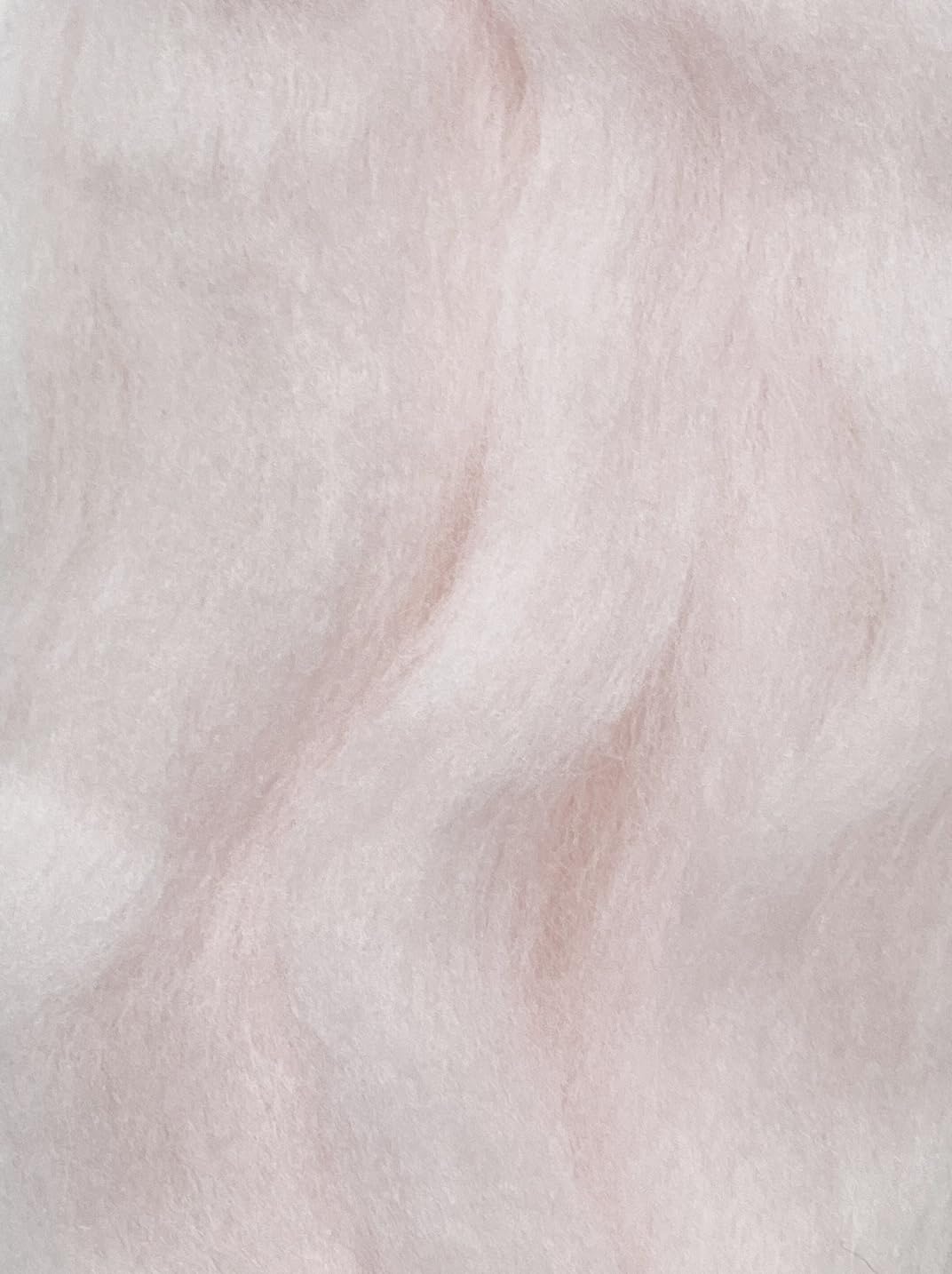 LM034-030 MOREZMORE Wool Roving for Needle Felting 30g 1 Ounce Powder Pink Merino 100% Wool Fine Grade