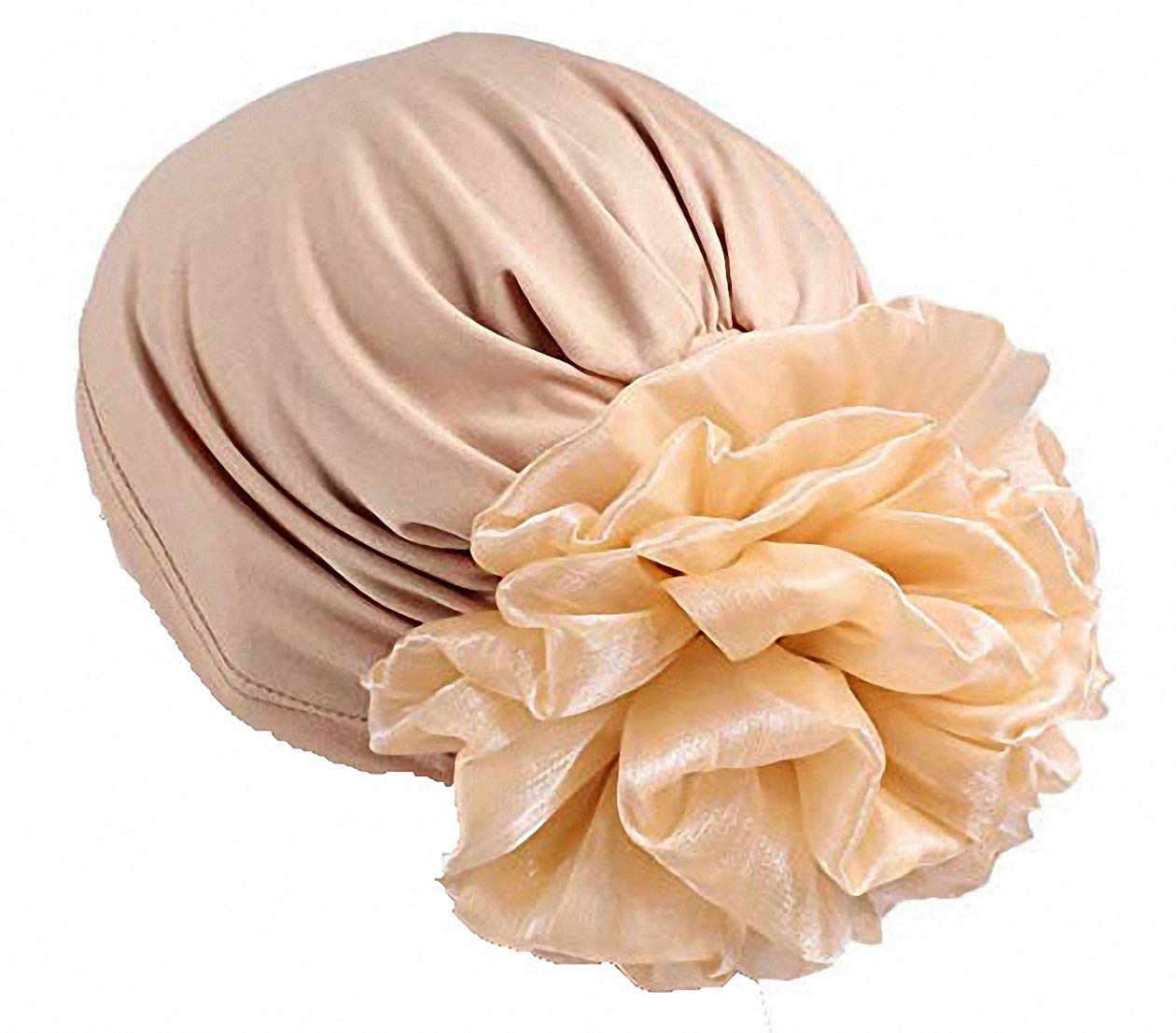 Ulalaza Women's Khaki-Two Chemo Headwear Turbans Long Hair Head Headwraps Cancer Hats Scarf Gifts