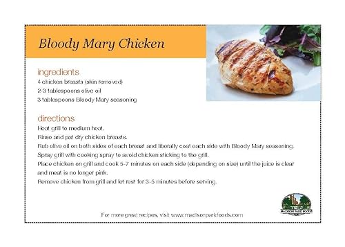 Miniatura 4 de Classic Bloody Mary - Rimmer de cóctel con sal y condimento gourmet, mezcla de especias secas para cócteles, pollo, verduras, gran condimento para