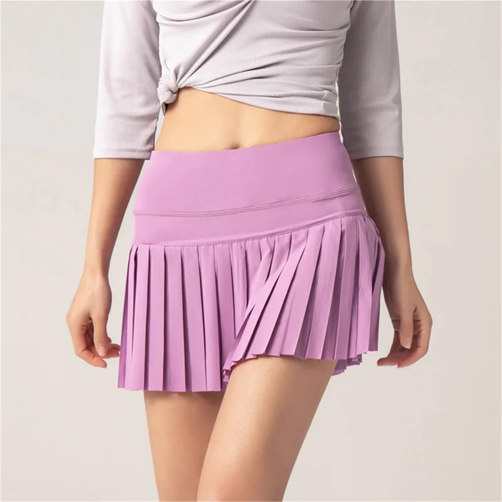Faldas Plisadas Deportivas de Verano for Mujer, antiexposición, for Golf, Tenis, Fitness, Cintura Alta, elásticas, for Correr, con Bolsillo para Correr y Hacer Ejercicio Físico