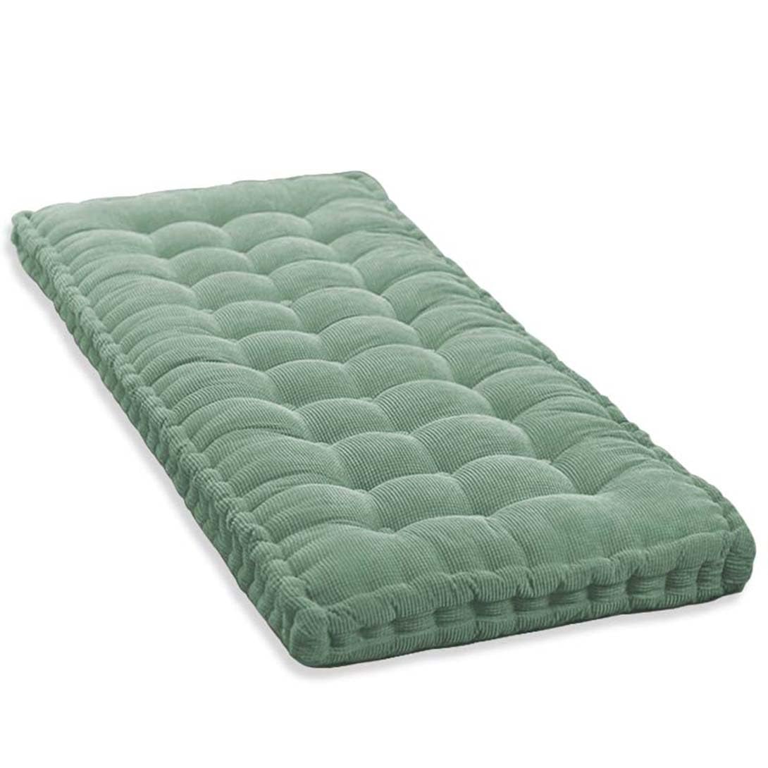 Ggoty Light Green 10Cm Thick Bench Cushion 2/3 Seater,100Cm/120Cm Cotton Bench Cushions Sofa Floor Seat Cushion Mattress For Home Garden Patio Swing (110X40cm,)