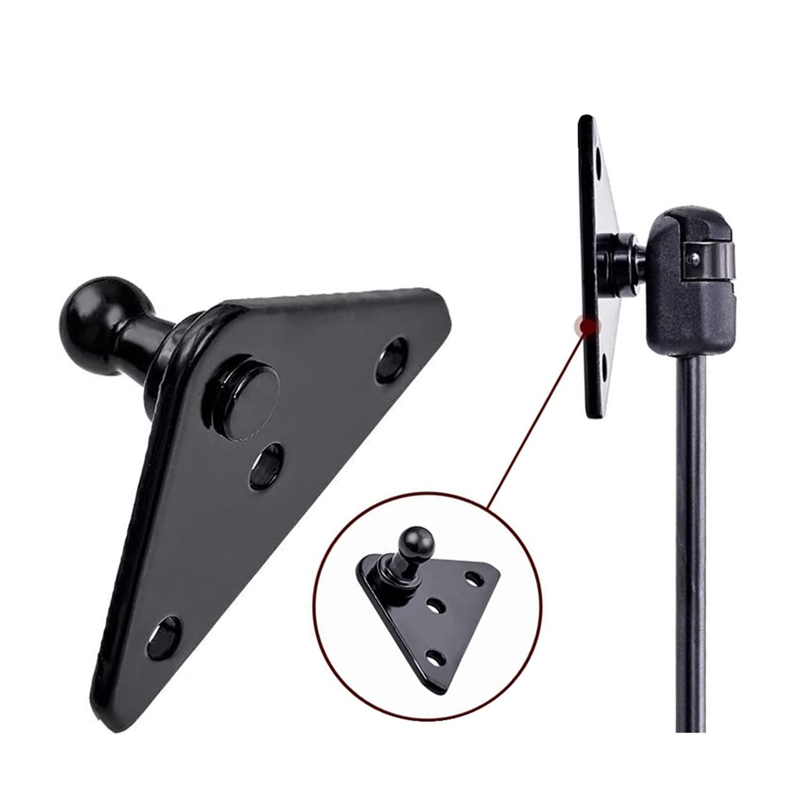 Huazu Gasdruckfeder Halterung 10mm - Kugelbolzen Montageset Schwarz