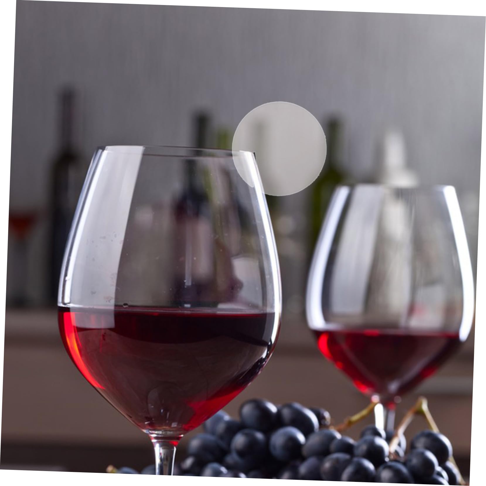 Étiquettes de Boissons Acryliques Rondes Marqueurs à Vin Réutilisables 60pcs Décoration et Reconnaissance Accessoires de Fête pour Verres à Vin en Restaurant et Famille